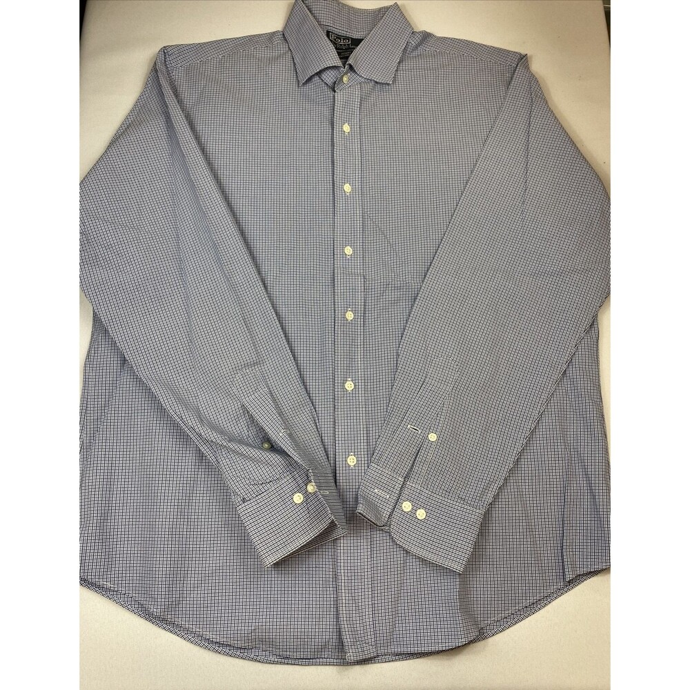 Polo Ralph Lauren Mens Regent Classic Fit Long Sleeve Button Up Shirt 17.5 36/37